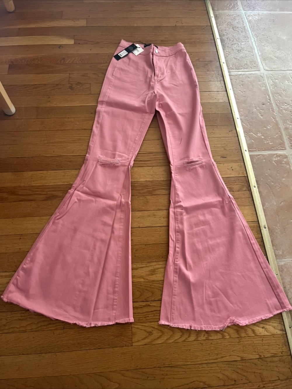 Size 5 - Pink Bell Bottom Jeans - Fashion Nova
